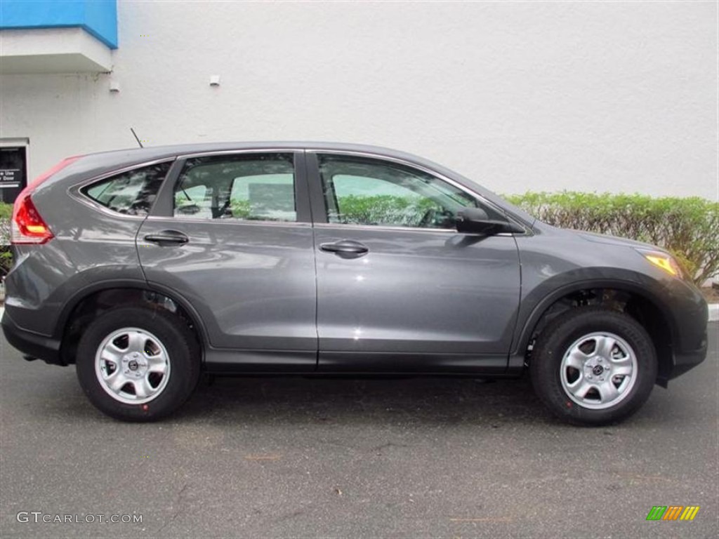 2013 CR-V LX AWD - Polished Metal Metallic / Gray photo #2