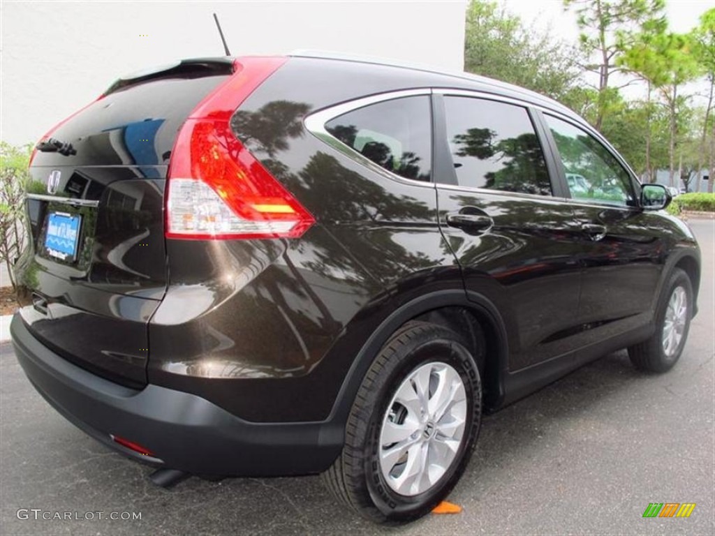 2013 CR-V EX-L - Kona Coffee Metallic / Black photo #3