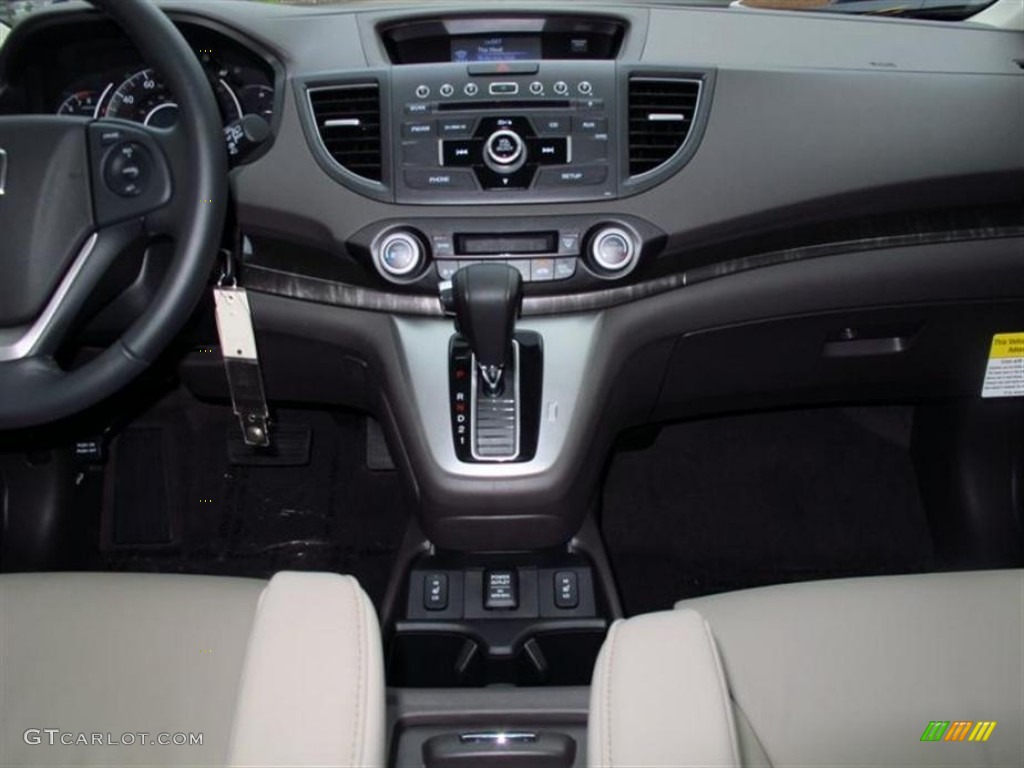 2013 CR-V EX-L - White Diamond Pearl / Beige photo #6