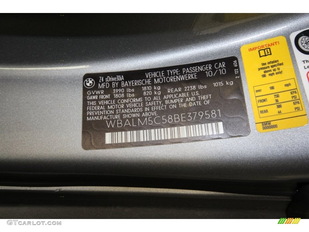 2011 Z4 sDrive30i Roadster - Space Gray Metallic / Black photo #9