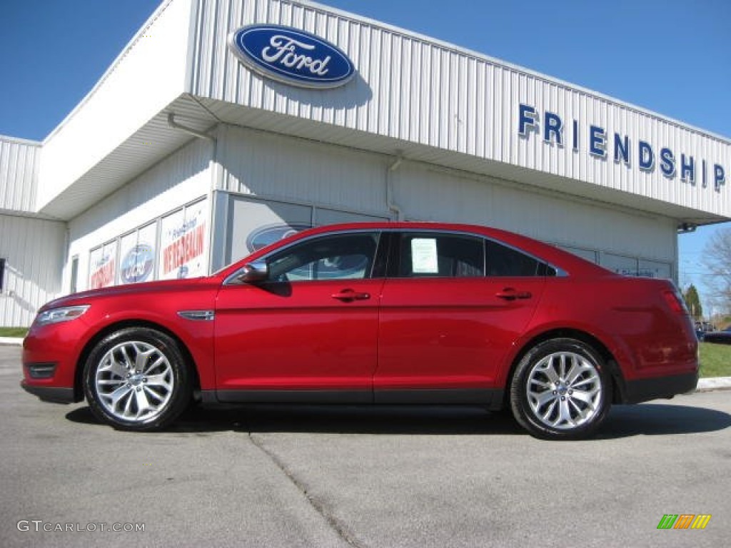 2013 Taurus Limited 2.0 EcoBoost - Ruby Red Metallic / Charcoal Black photo #1