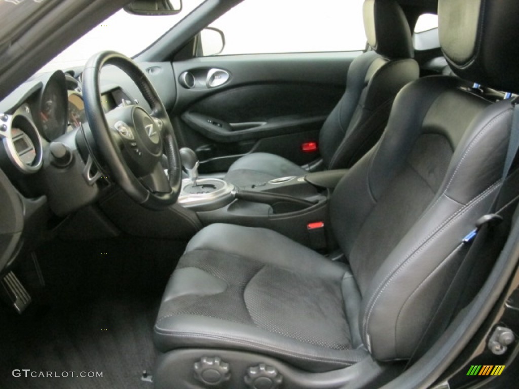 Black Leather Interior 2009 Nissan 370Z Coupe Photo #72713993
