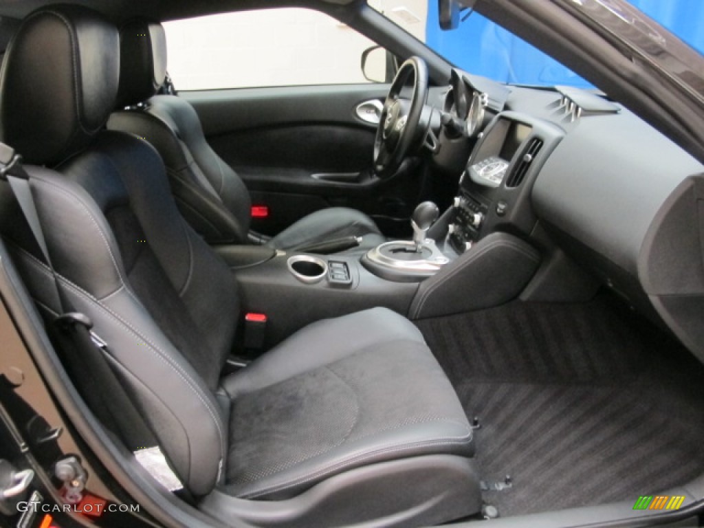 Black Leather Interior 2009 Nissan 370Z Coupe Photo #72714041