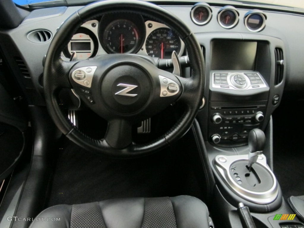 2009 Nissan 370Z Coupe Black Leather Dashboard Photo #72714092