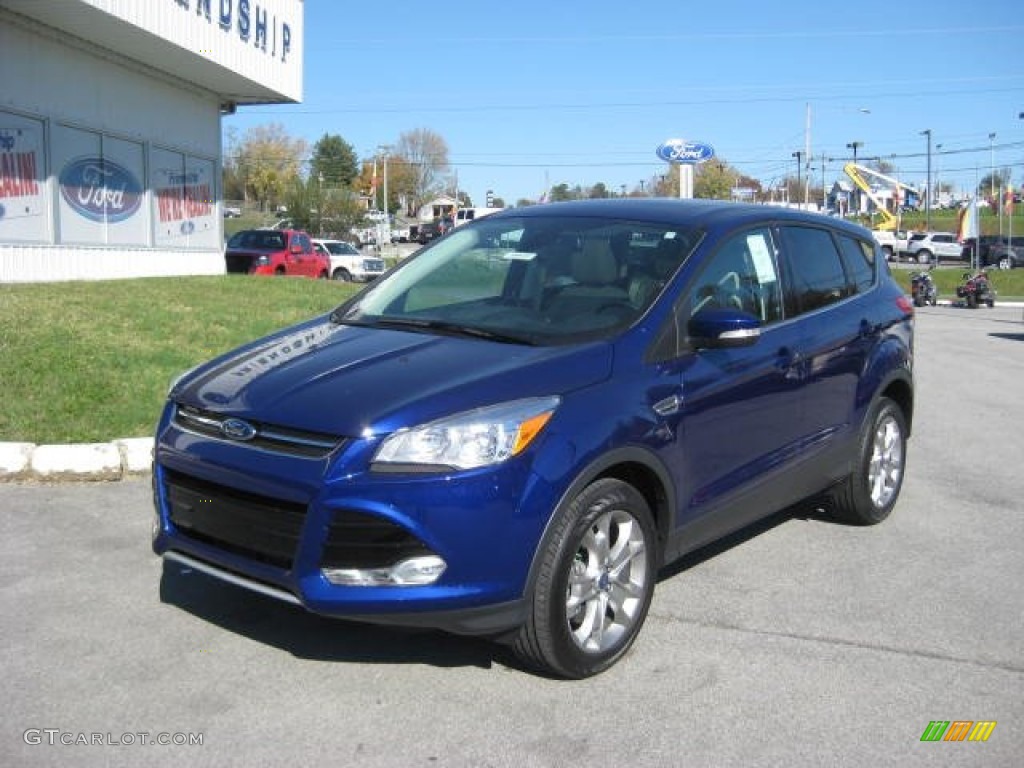 2013 Escape SEL 2.0L EcoBoost 4WD - Deep Impact Blue Metallic / Medium Light Stone photo #2