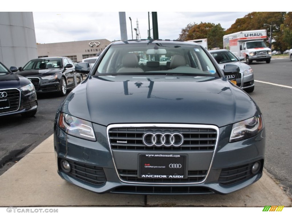 2010 A4 2.0T quattro Sedan - Meteor Gray Pearl Effect / Light Gray photo #2