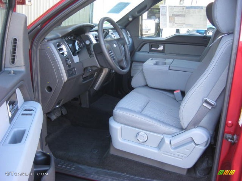 Steel Gray Interior 2013 Ford F150 XLT Regular Cab 4x4 Photo #72715041