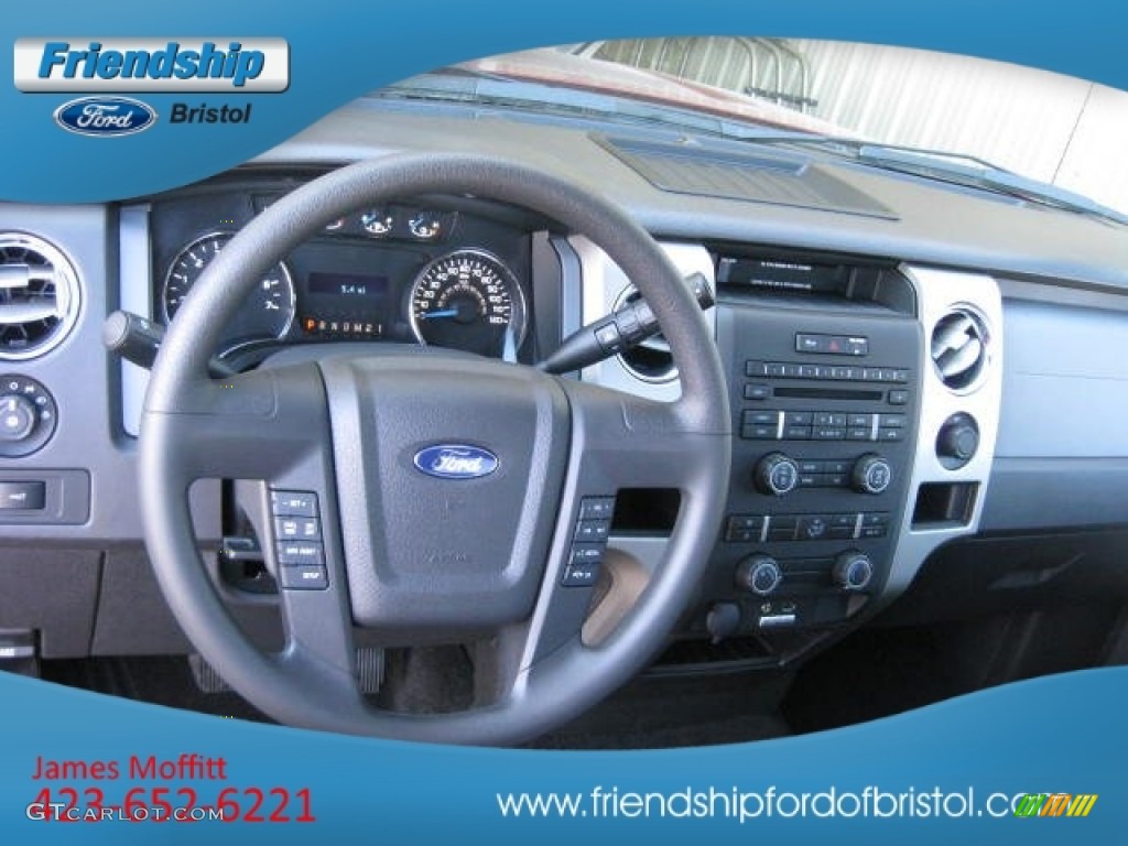 2013 F150 XLT Regular Cab 4x4 - Ruby Red Metallic / Steel Gray photo #17