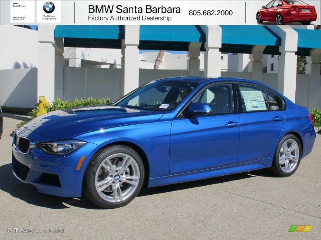 2013 3 Series 328i Sedan - Estoril Blue / Venetian Beige photo #1