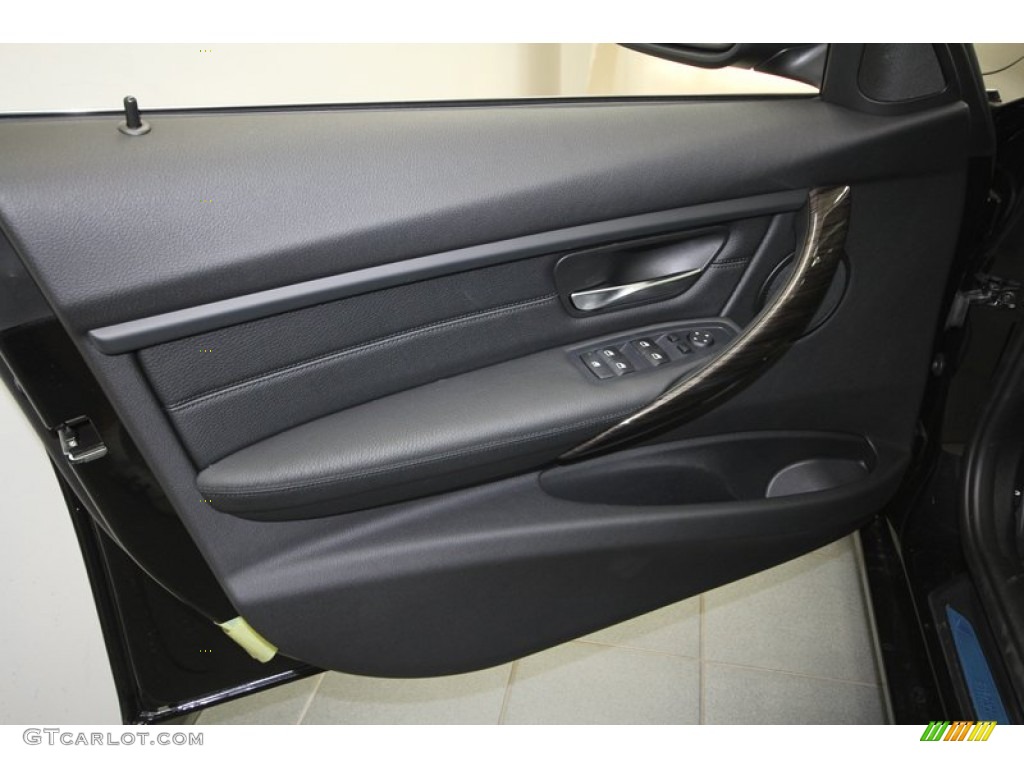 2013 BMW 3 Series 328i Sedan Black Door Panel Photo #72717287