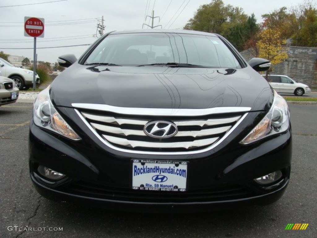 2011 Sonata Limited - Midnight Black / Black photo #2