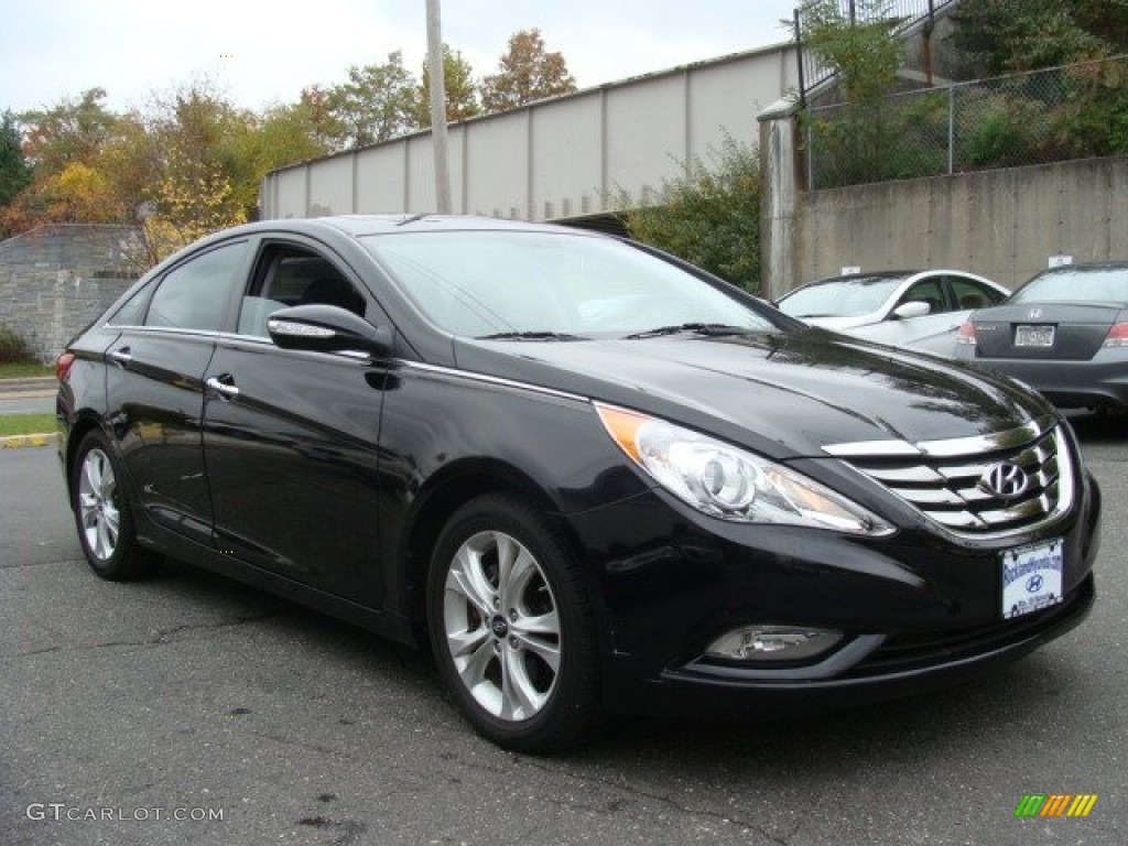2011 Sonata Limited - Midnight Black / Black photo #3