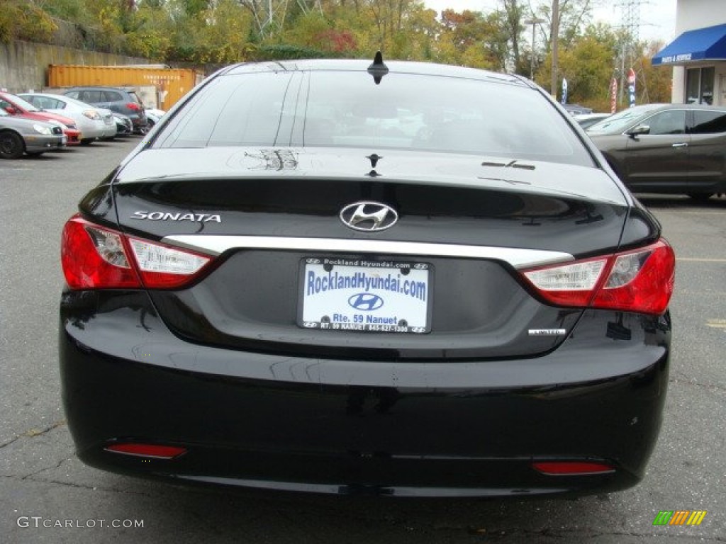 2011 Sonata Limited - Midnight Black / Black photo #5