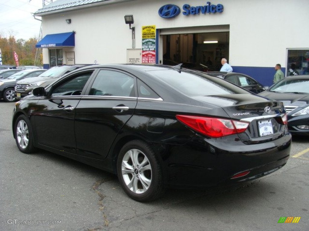 2011 Sonata Limited - Midnight Black / Black photo #6