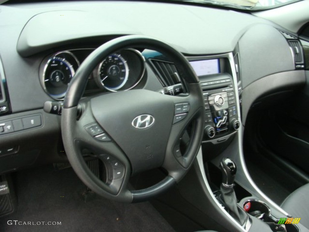 2011 Sonata Limited - Midnight Black / Black photo #9