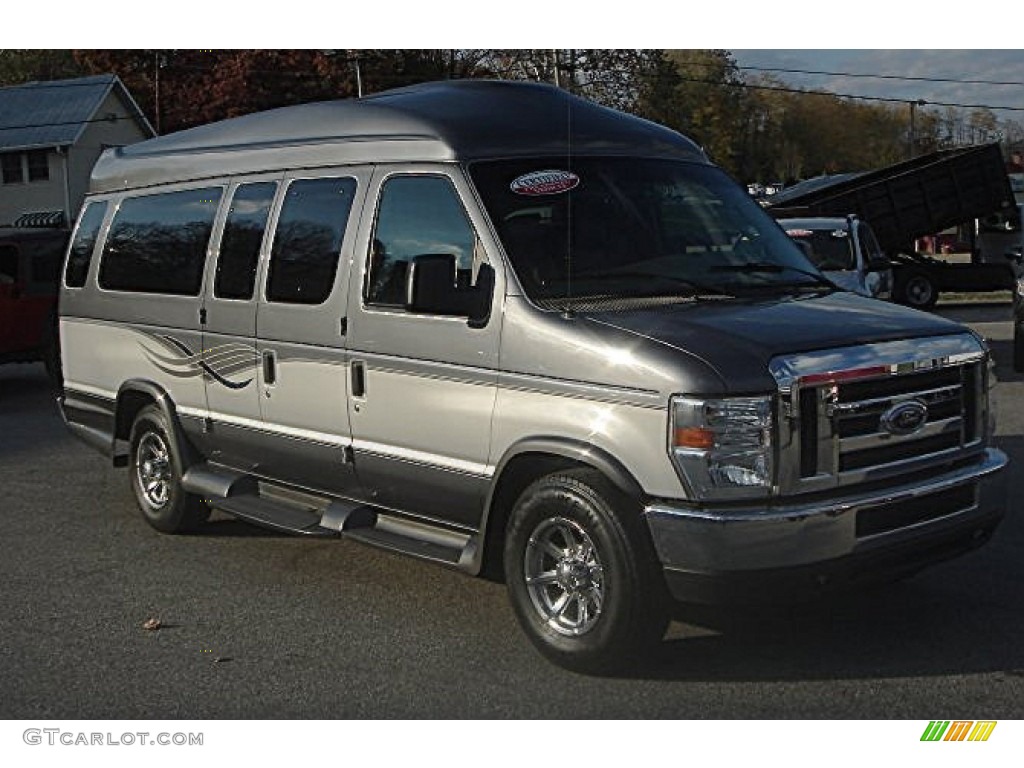2008 E Series Van E350 Super Duty XLT 15 Passenger - Dark Shadow Grey Metallic / Medium Flint photo #1