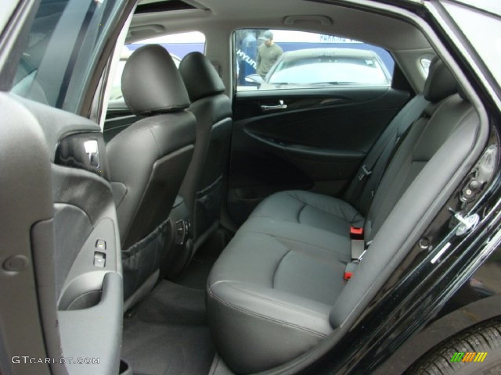 2011 Sonata Limited - Midnight Black / Black photo #21