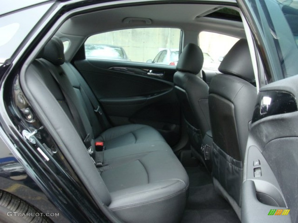 2011 Sonata Limited - Midnight Black / Black photo #24