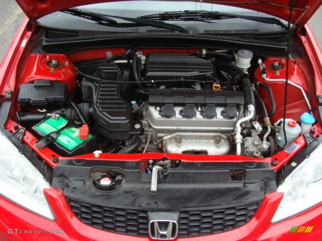2005 Honda Civic Value Package Coupe 1.7L SOHC 16V VTEC 4 Cylinder Engine Photo #72719066