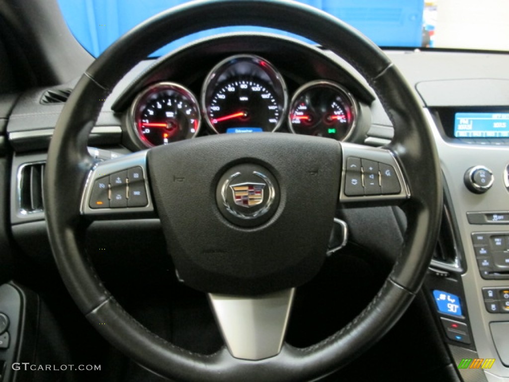 2012 Cadillac CTS 4 AWD Coupe Ebony/Ebony Steering Wheel Photo #72719204