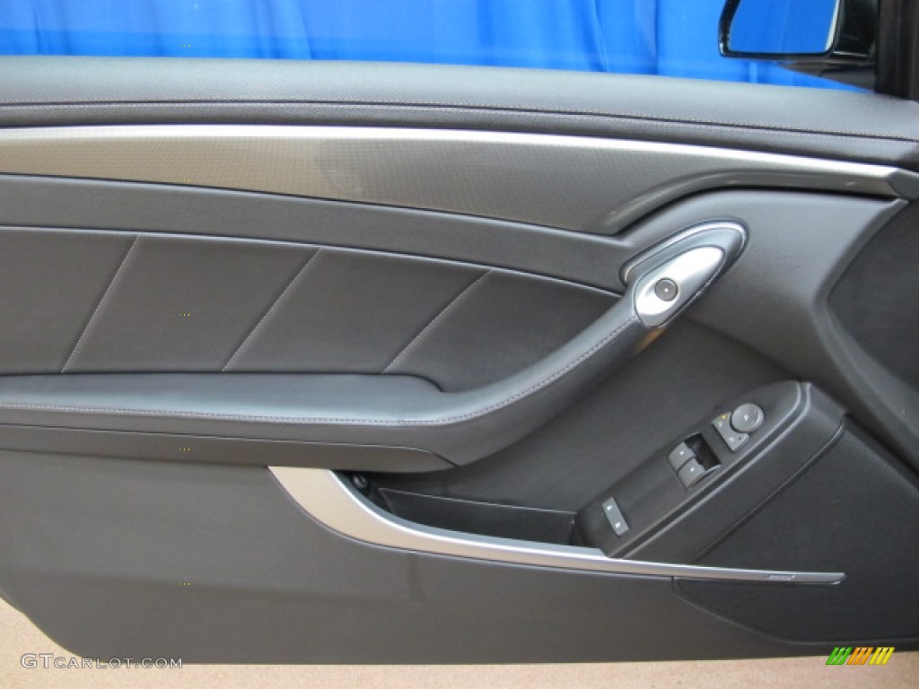 2012 Cadillac CTS 4 AWD Coupe Ebony/Ebony Door Panel Photo #72719354