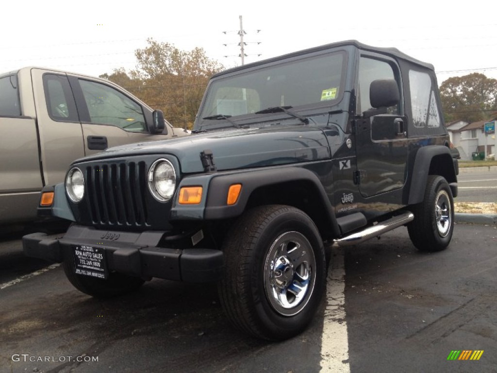 2005 Wrangler X 4x4 - Deep Beryl Green Pearl / Dark Slate Gray photo #1