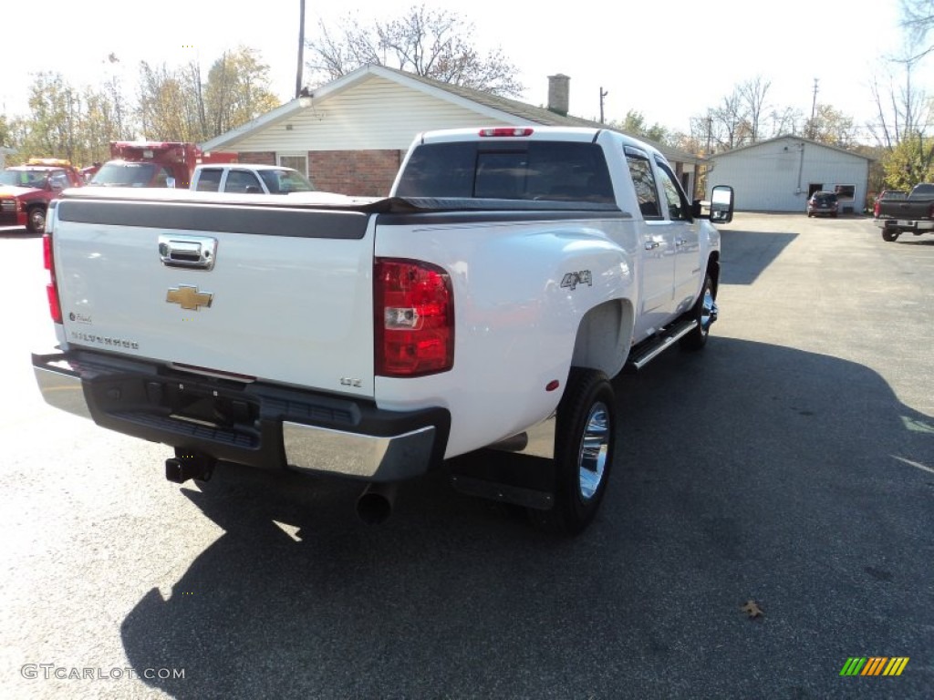 2008 Silverado 3500HD LTZ Crew Cab 4x4 Dually - Summit White / Ebony photo #3