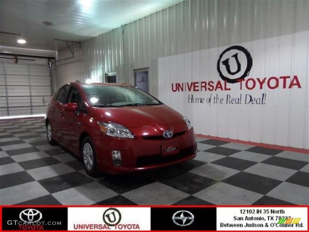 2010 Prius Hybrid IV - Barcelona Red Metallic / Dark Gray photo #1