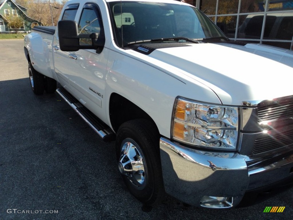 2008 Silverado 3500HD LTZ Crew Cab 4x4 Dually - Summit White / Ebony photo #29