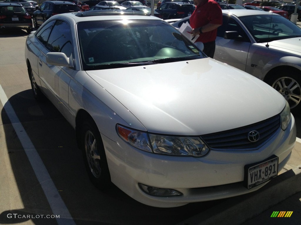 2002 Solara SE Coupe - Diamond White Pearl / Ivory photo #1