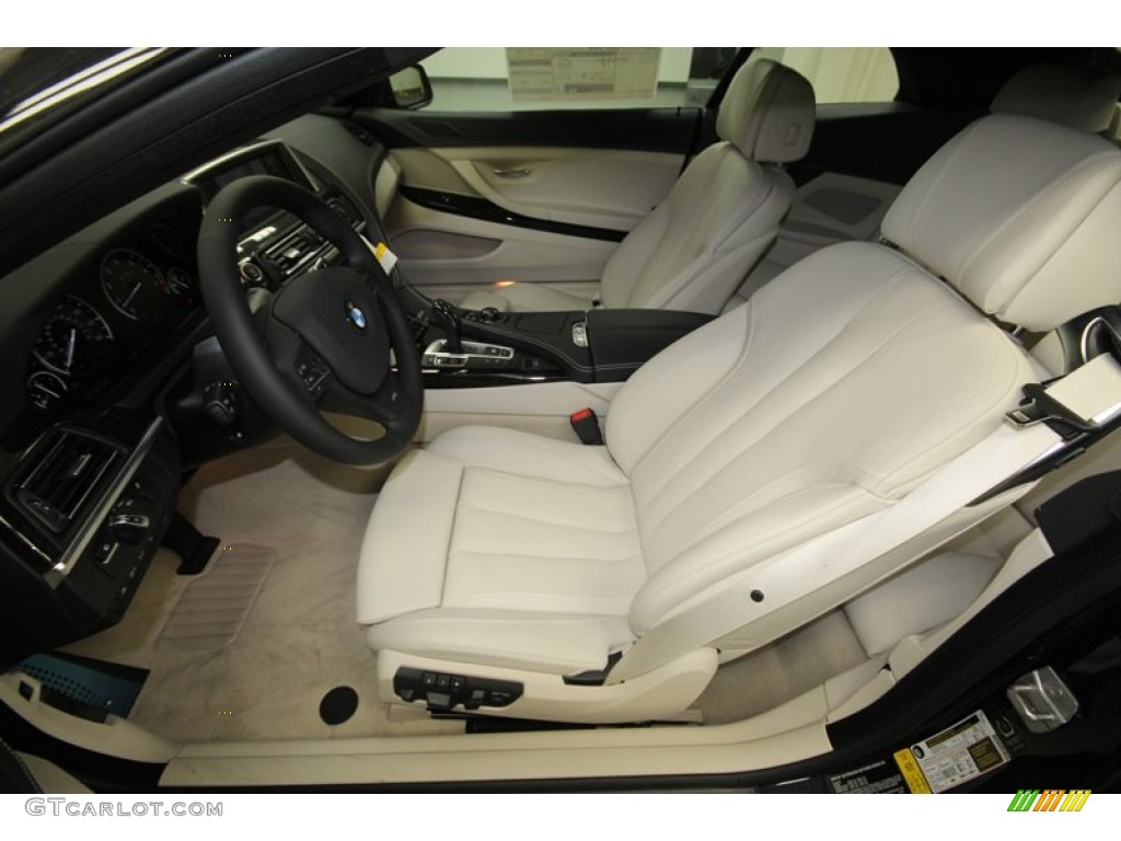 Ivory White Interior 2013 BMW 6 Series 650i Convertible Photo #72723017