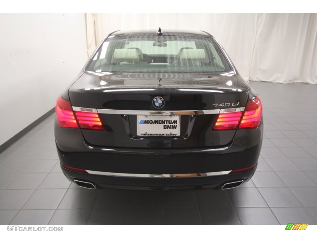 2013 7 Series 740Li Sedan - Black Sapphire Metallic / Ivory White/Black photo #10