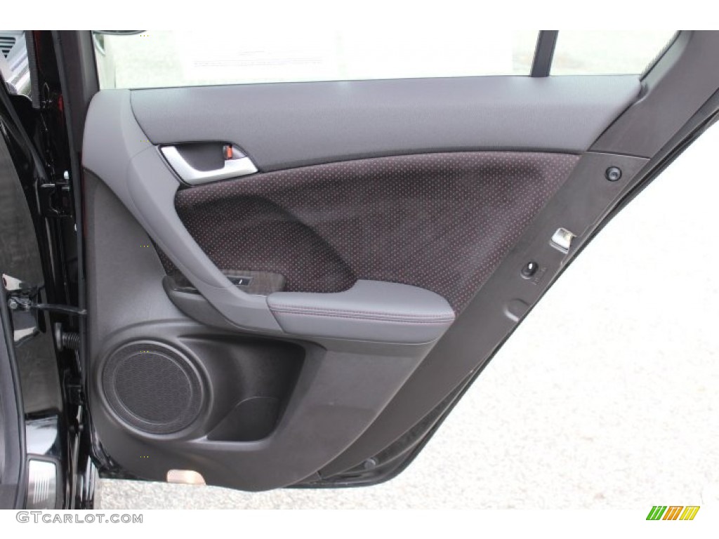 2012 Acura TSX Special Edition Sedan Ebony Door Panel Photo #72723830