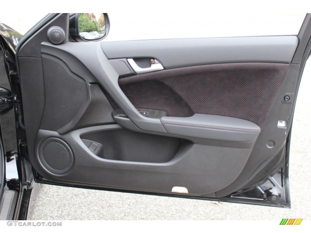 2012 Acura TSX Special Edition Sedan Ebony Door Panel Photo #72723868