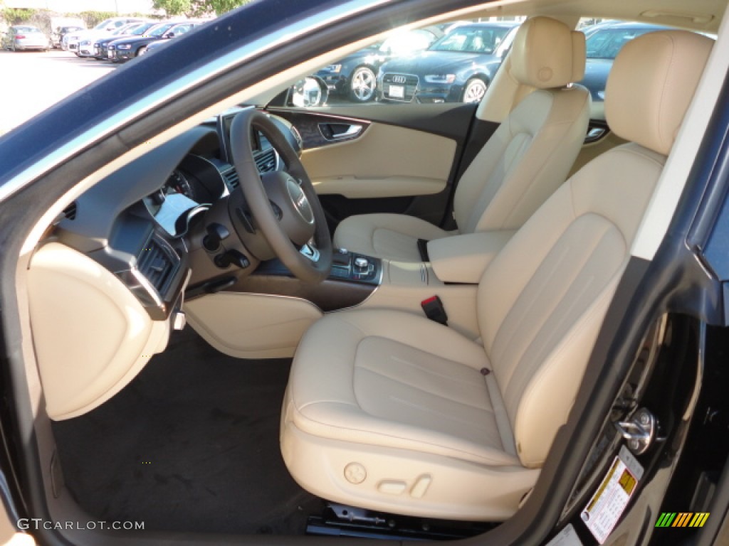 Velvet Beige Interior 2013 Audi A7 3.0T quattro Premium Plus Photo #72724019