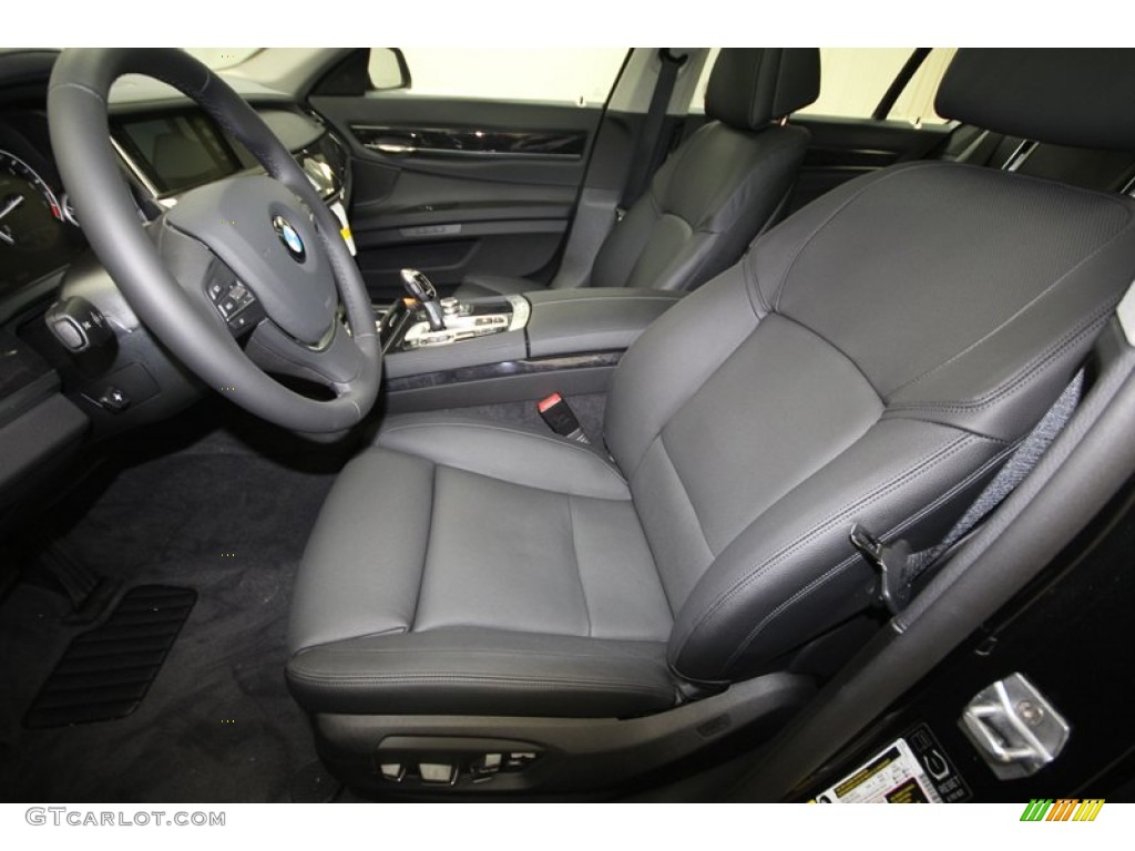 Black Interior 2013 BMW 7 Series 740i Sedan Photo #72724253