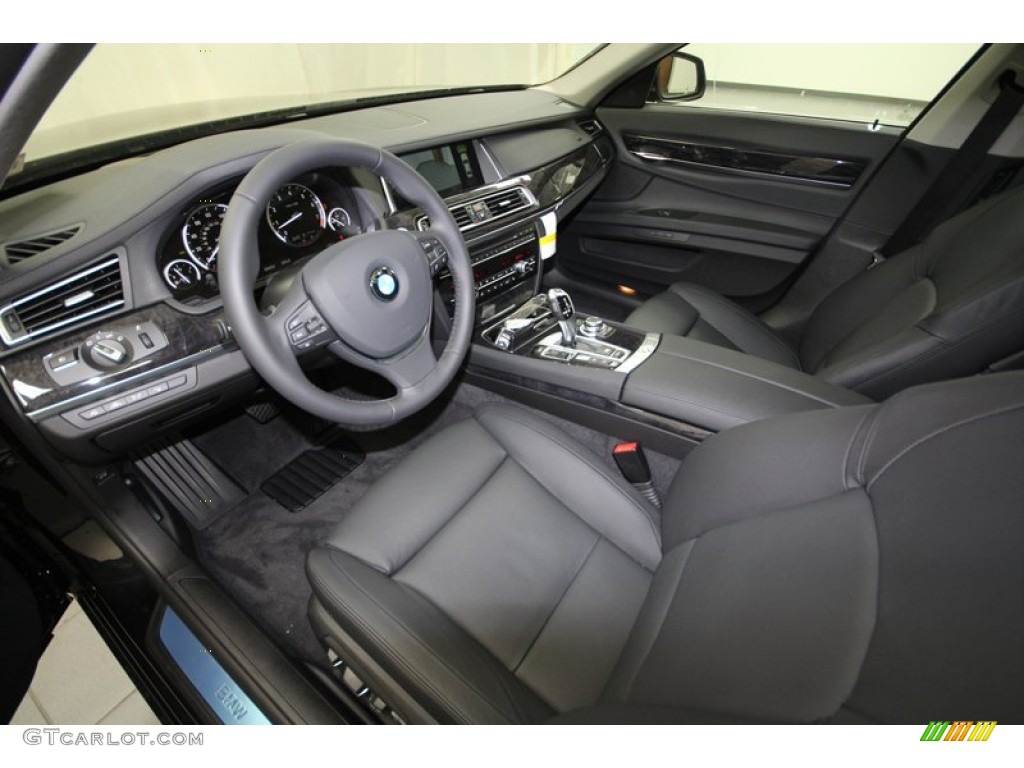 Black Interior 2013 BMW 7 Series 740i Sedan Photo #72724423