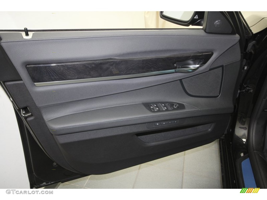 2013 BMW 7 Series 740i Sedan Black Door Panel Photo #72724469