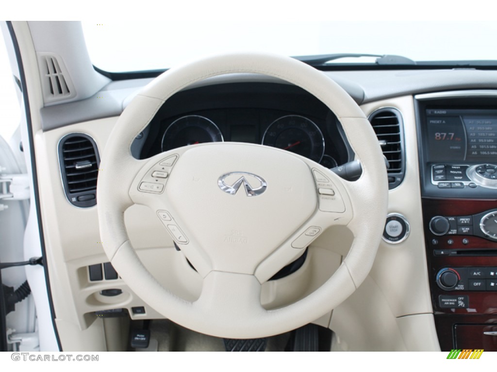 2009 Infiniti EX 35 Journey AWD Stone Steering Wheel Photo #72726779