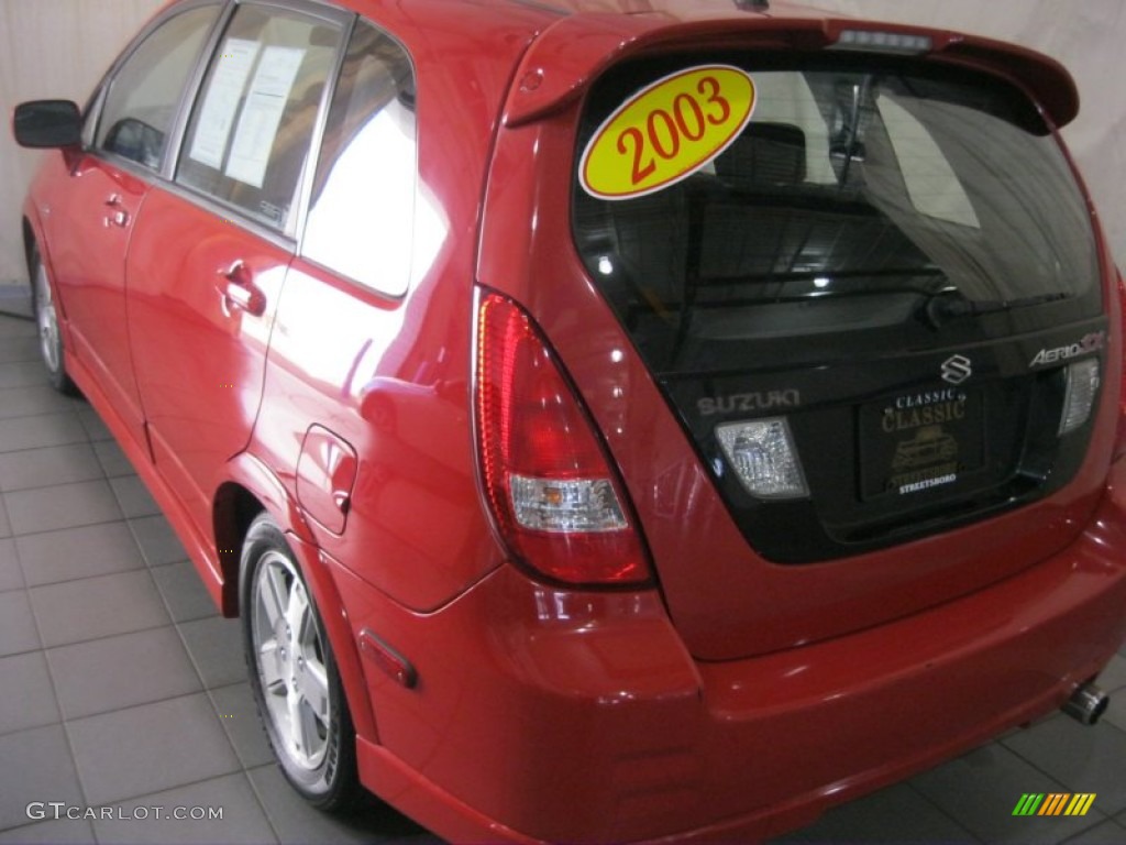 2003 Aerio SX Sport Wagon - Racy Red / Black photo #11