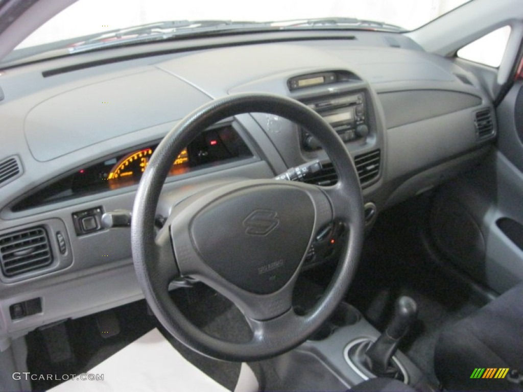 2003 Suzuki Aerio SX Sport Wagon Black Dashboard Photo #72728945