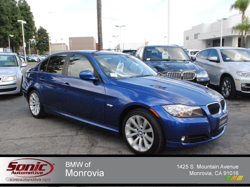 2009 3 Series 328i Sedan - Montego Blue Metallic / Beige photo #1