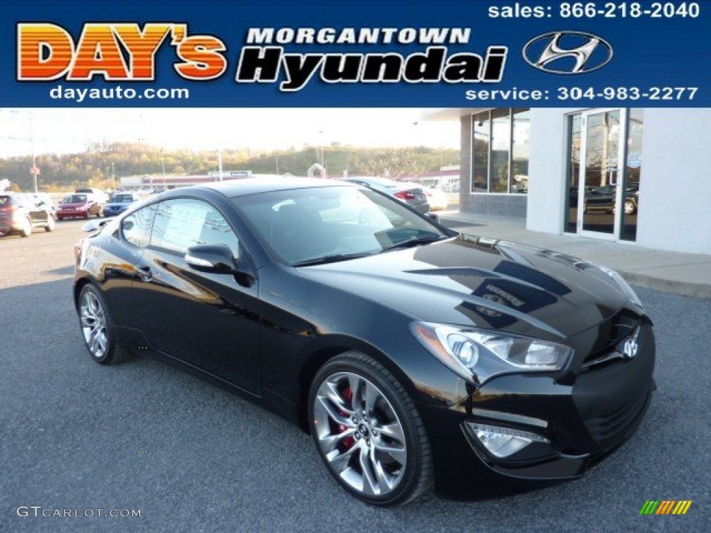 2013 Genesis Coupe 3.8 Track - Becketts Black / Black Leather photo #1
