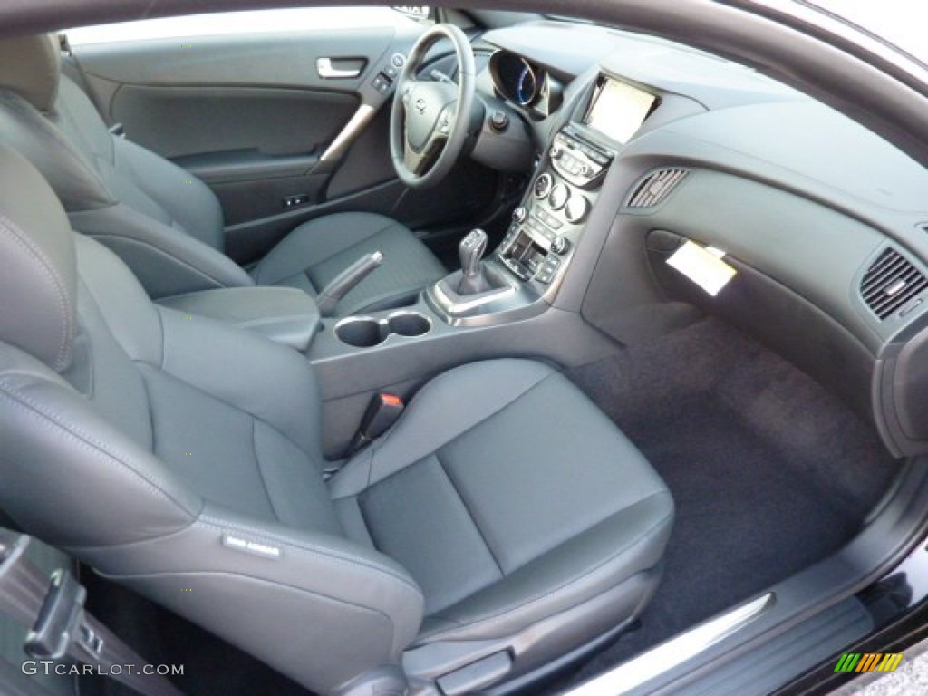 Black Leather Interior 2013 Hyundai Genesis Coupe 3.8 Track Photo #72732212