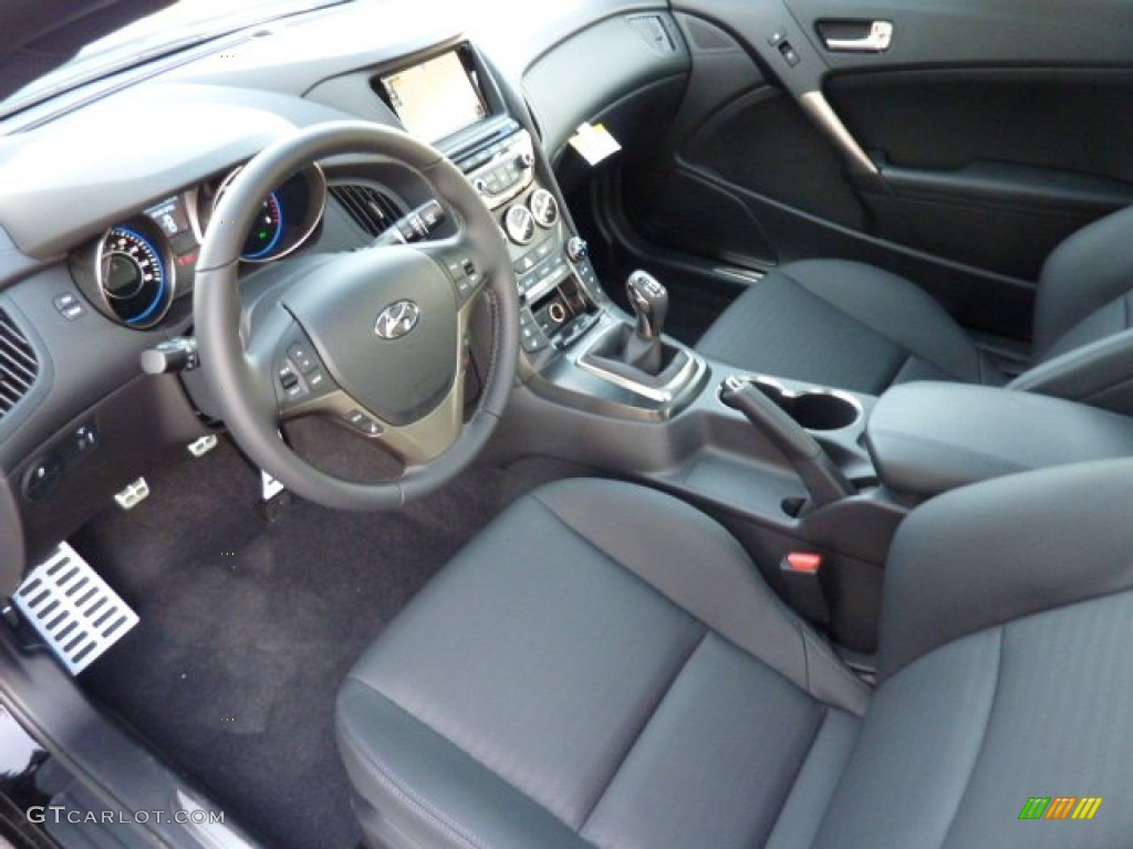 Black Leather Interior 2013 Hyundai Genesis Coupe 3.8 Track Photo #72732338