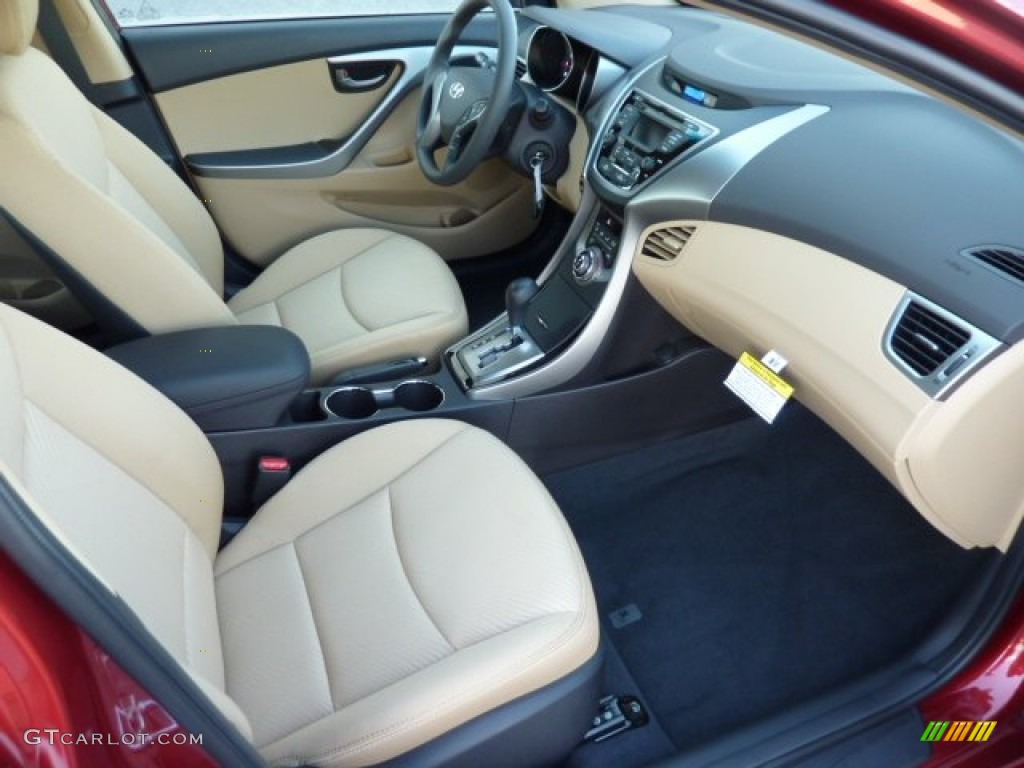 Beige Interior 2013 Hyundai Elantra GLS Photo #72734000