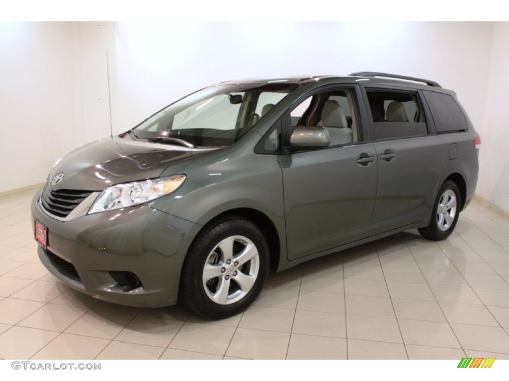 2012 Sienna LE - Cypress Green Pearl / Bisque photo #3