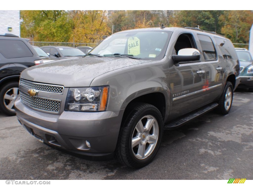 2009 Suburban LTZ 4x4 - Greystone Metallic / Ebony photo #1