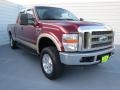 2008 Dark Toreador Red Ford F250 Super Duty Lariat Crew Cab 4x4  photo #1