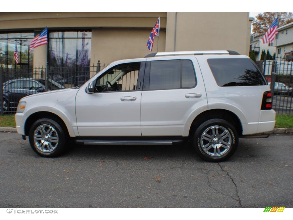White Platinum Tri-Coat 2010 Ford Explorer Limited 4x4 Exterior Photo #72739470